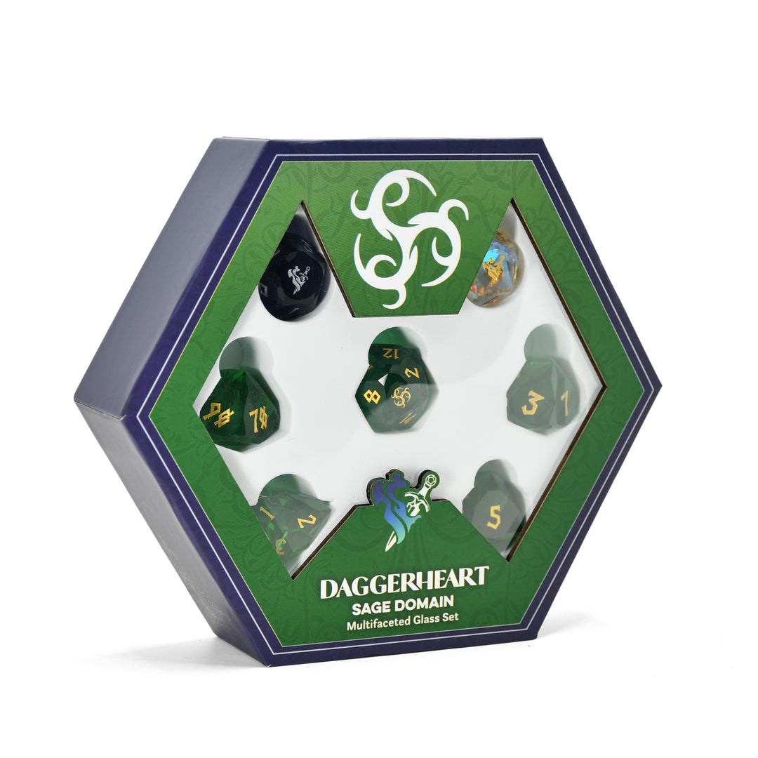 PRE-ORDER || Sage Domain Multifaceted Daggerheart Dice Set