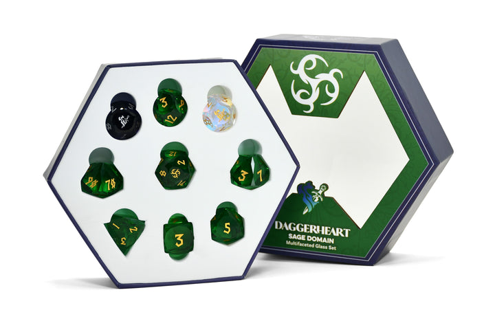 PRE-ORDER || Sage Domain Multifaceted Daggerheart Dice Set