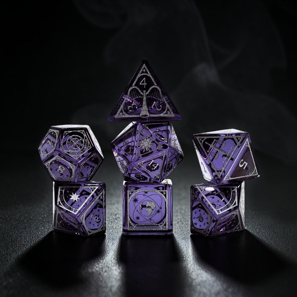 Tarot Glass Dice Set