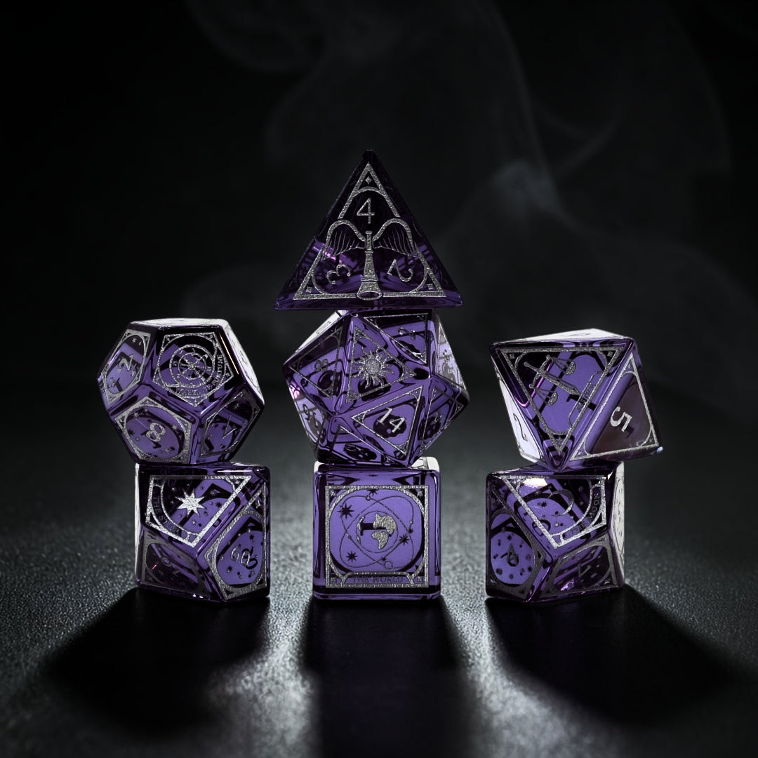 Tarot Glass Dice Set