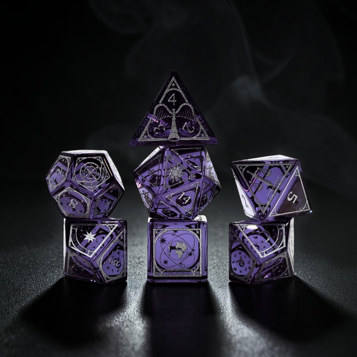 Tarot Glass Dice Set