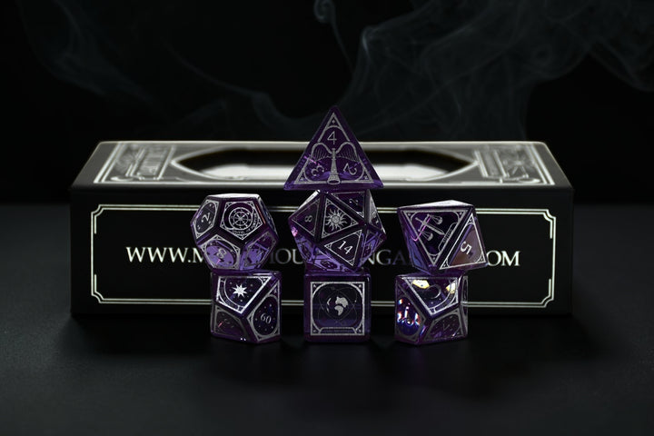 Tarot Glass Dice Set