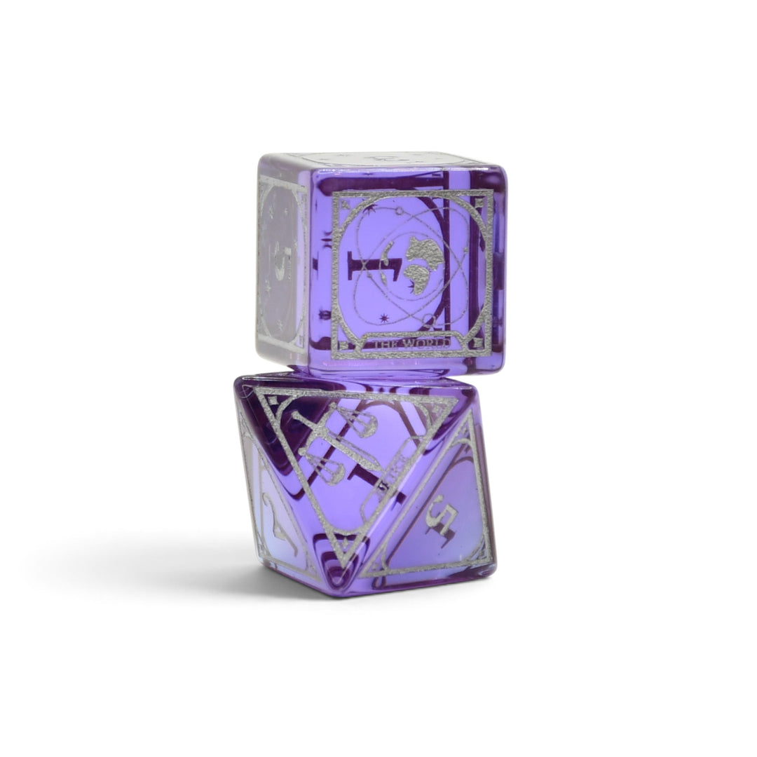 Tarot Glass Dice Set