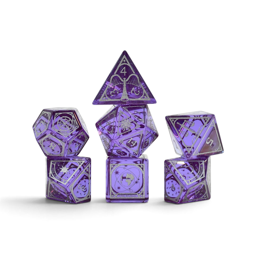 Tarot Glass Dice Set