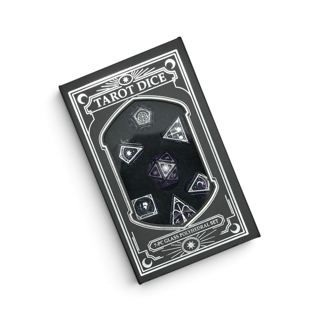 Tarot Glass Dice Set