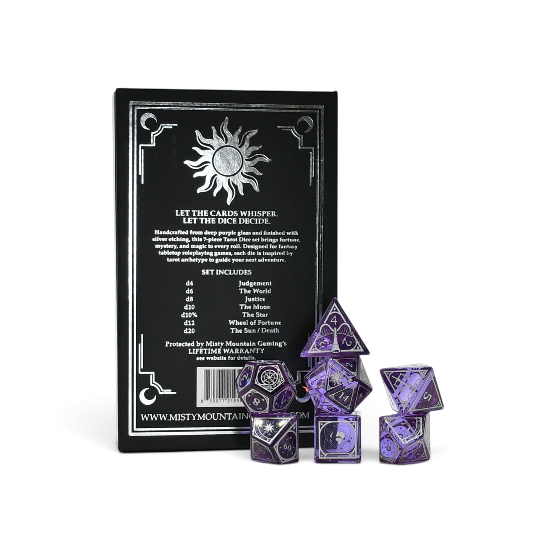 Tarot Glass Dice Set