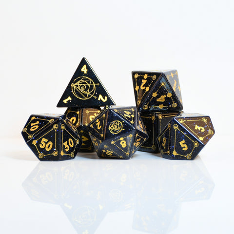 PRE-ORDER | Blue Sandstone Dice Set | Wizard101 x Misty Mountain Gaming