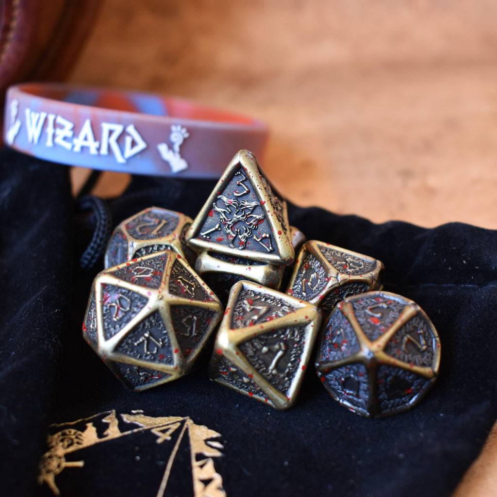 A dice set as an example of what is within our mystery bundle
