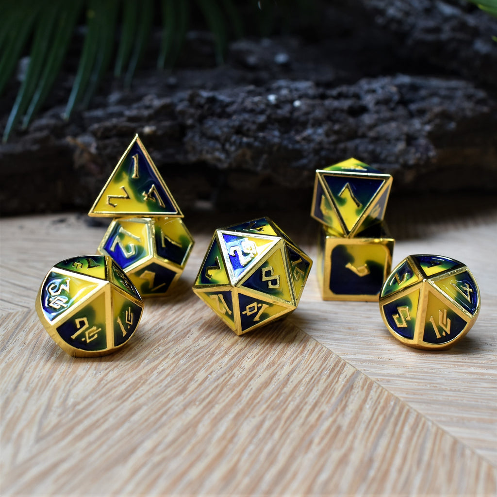 PRETTY BIRB SUMMER OF COLOR METAL DICE SET  D20