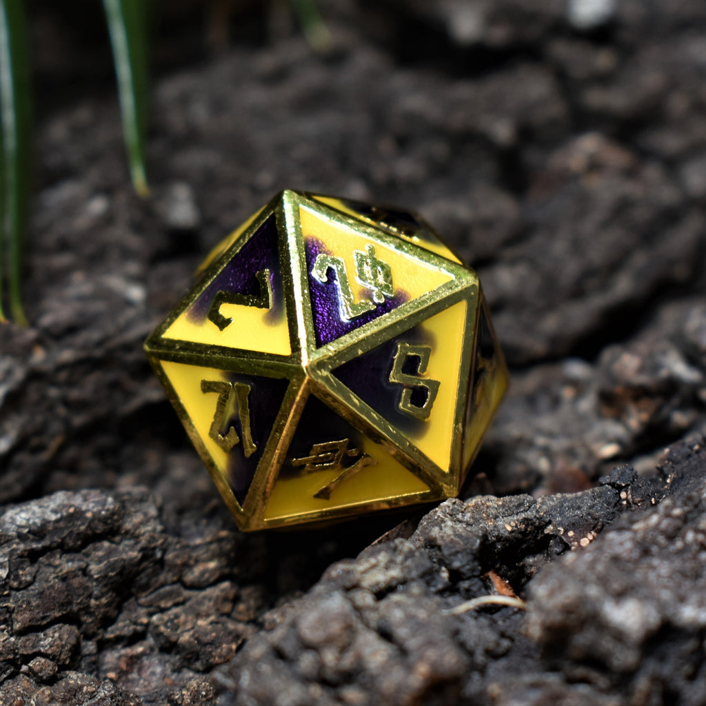 PANSY MEADOWS SUMMER OF COLOR METAL DICE SET D20