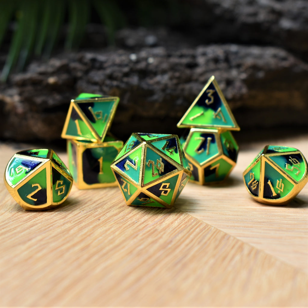 MOTHER EARTH SUMMER OF COLOR METAL DICE SET