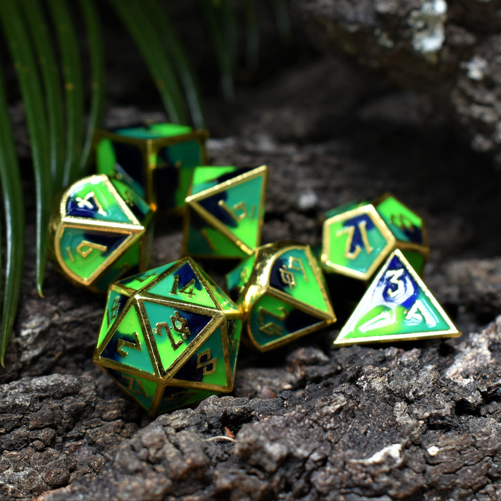 MOTHER EARTH SUMMER OF COLOR METAL DICE SET