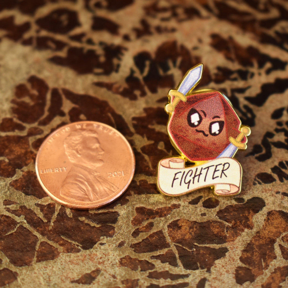 Fighter Class Pin – Misty Mountain Gaming