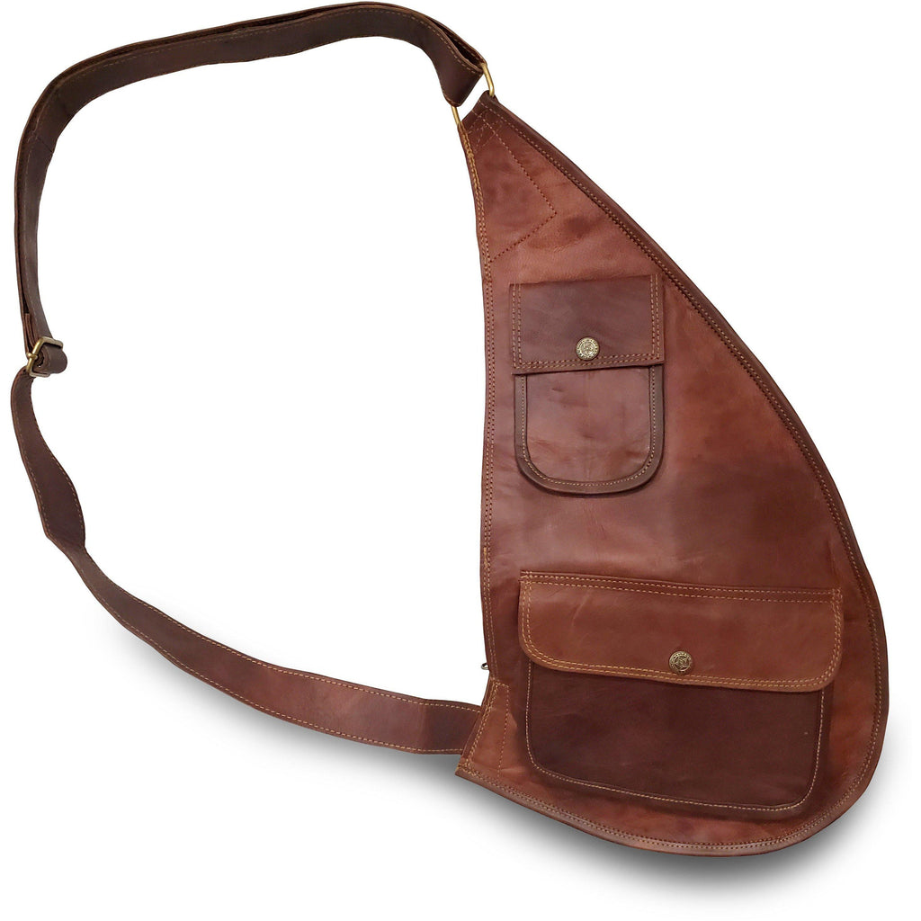 goat leather bag, leather bag, sling bag, men's leather bag
