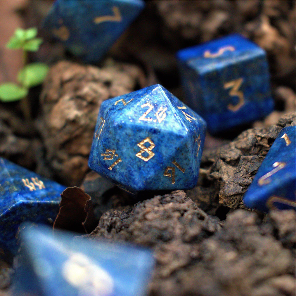 Pre-Order || Lapis Lazuli Stone Dice Set